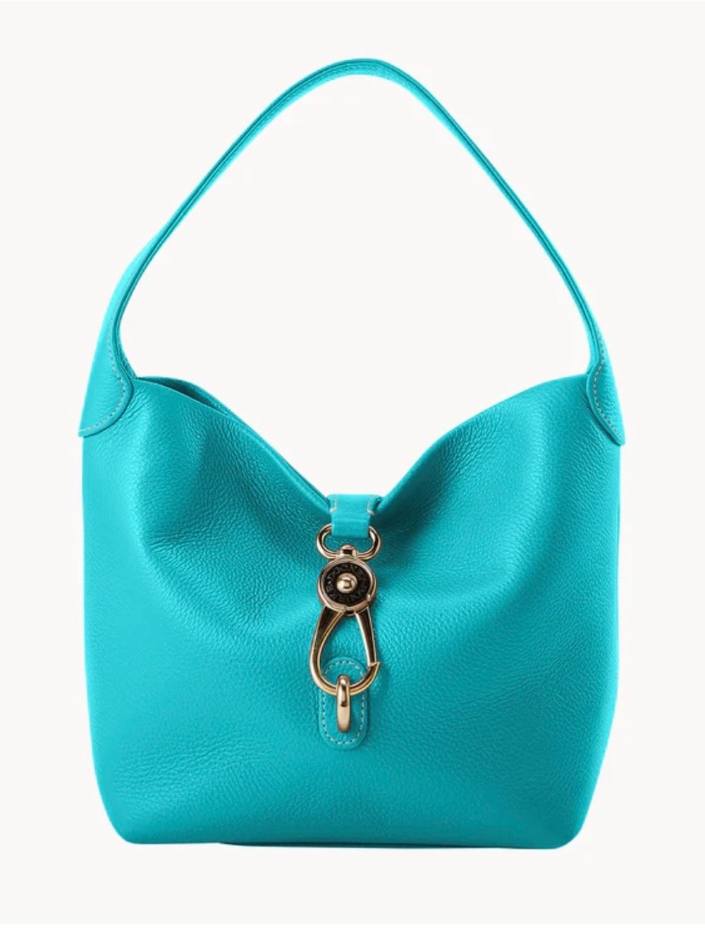 Dooney & Bourke Lucca Leather Logo Lock Hobo Bag EUC